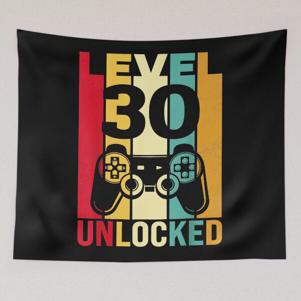Item preview, Level 30 Unlocked Thirtieth Birthday Gamer Gaming designed and sold by CharlieConon.