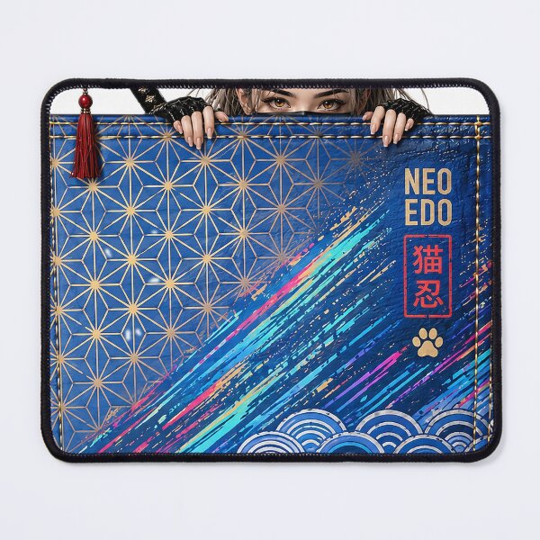 Item preview, Cat Kunoichi Japanese Pocket Design designed and sold by Neo Edo Studio.
