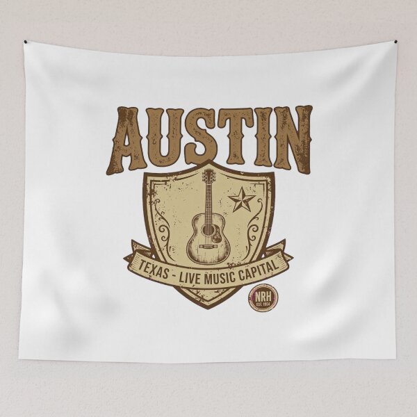 Item preview, Austin Texas Live Music Capital Vintage Shield designed and sold by Normandy Road Heritage.