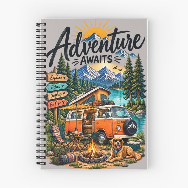 Item preview, Adventure Awaits Van Life Camping designed and sold by JANAWIYSTUDIO.