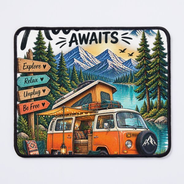Item preview, Adventure Awaits Van Life Camping designed and sold by JANAWIYSTUDIO.