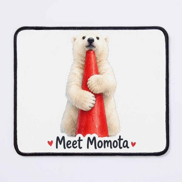 Item preview, Cute Polar Bear With traffic Cone Funny Animal Art designed and sold by spectomine.
