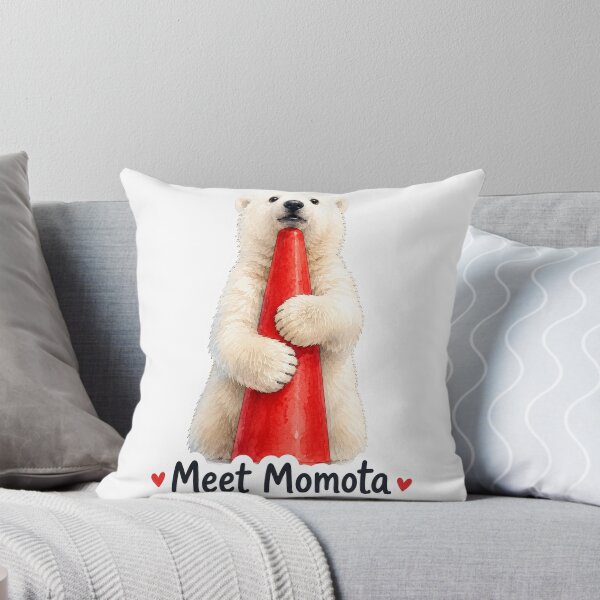 Item preview, Cute Polar Bear With traffic Cone Funny Animal Art designed and sold by spectomine.