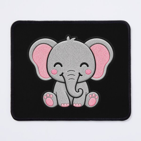 Item preview, Cute Baby Elephant Embroidery Patch Illustration designed and sold by ColorSplash123.