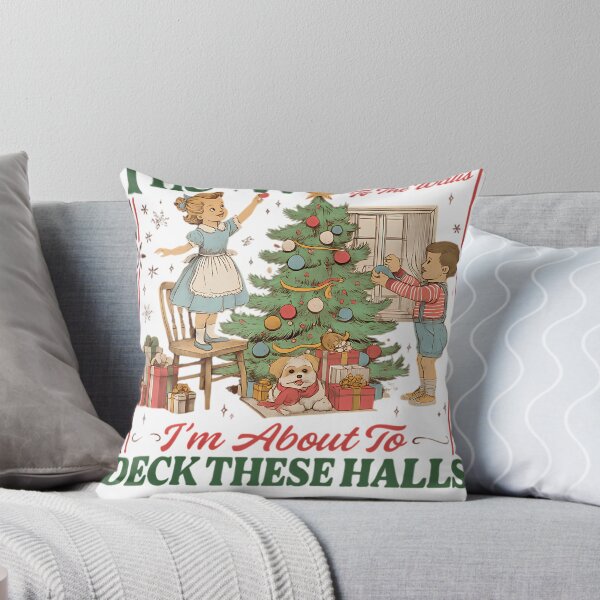 Item preview, From The Windows To The Walls I'm About To Deck These Halls Sweat, Funny Retro Christmas Sweater, Womens Holiday Party designed and sold by FolkVibeShop.