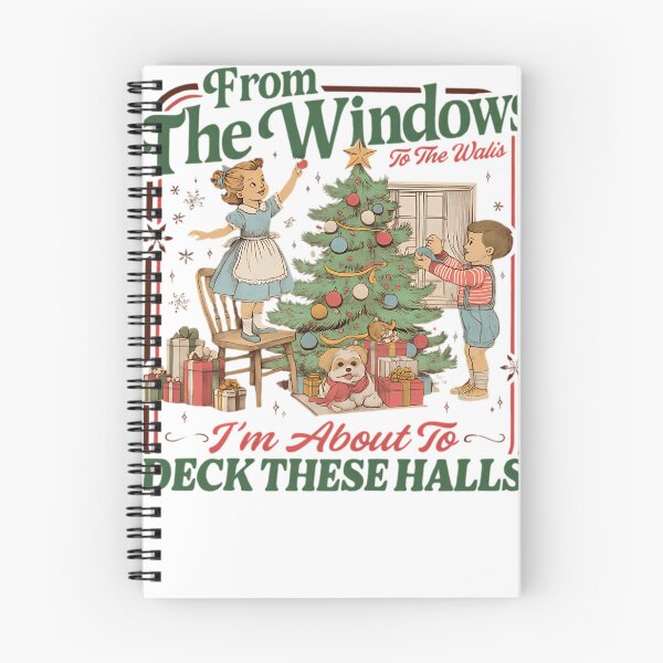 Item preview, From The Windows To The Walls I'm About To Deck These Halls Sweat, Funny Retro Christmas Sweater, Womens Holiday Party designed and sold by FolkVibeShop.