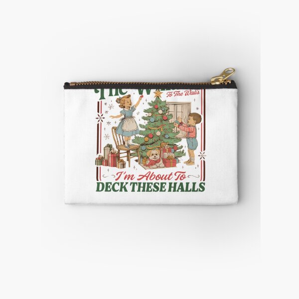 Item preview, From The Windows To The Walls I'm About To Deck These Halls Sweat, Funny Retro Christmas Sweater, Womens Holiday Party designed and sold by FolkVibeShop.