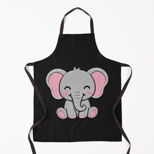 Item preview, Cute Baby Elephant Embroidery Patch Illustration designed and sold by ColorSplash123.