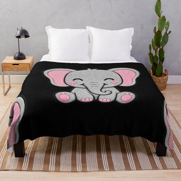 Item preview, Cute Baby Elephant Embroidery Patch Illustration designed and sold by ColorSplash123.