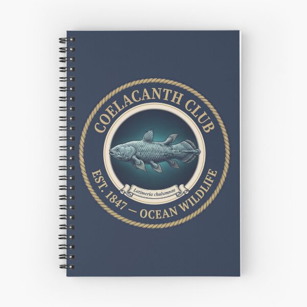 Item preview, Coelacanth Club Vintage Badge Living Fossil Fish designed and sold by CalmCapy Co.
