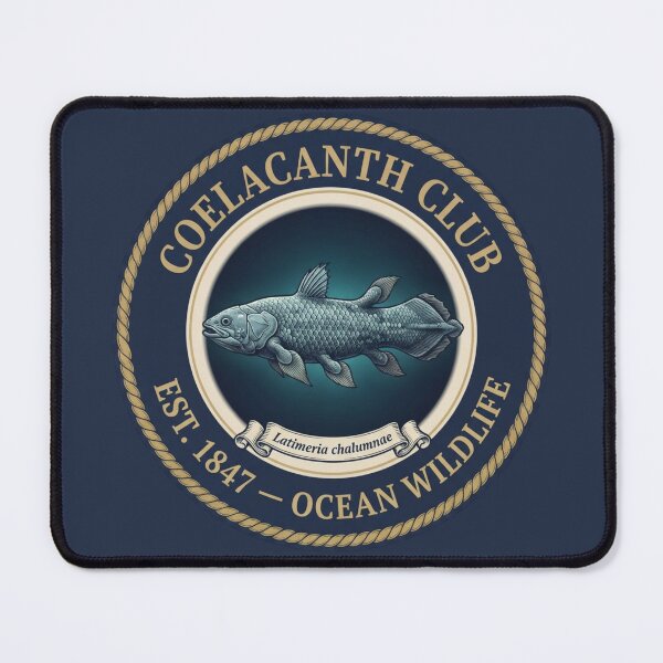 Item preview, Coelacanth Club Vintage Badge Living Fossil Fish designed and sold by CalmCapy Co.
