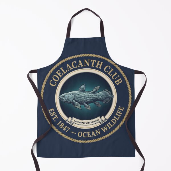 Item preview, Coelacanth Club Vintage Badge Living Fossil Fish designed and sold by CalmCapy Co.