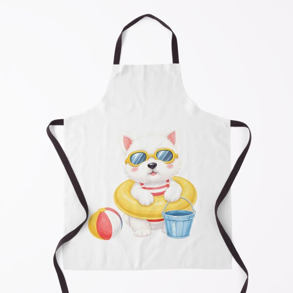 Item preview, Cute Westie Summer Beach Art designed and sold by Kedspicedesign.
