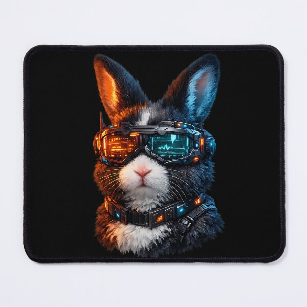 Item preview, Cyberpunk Bunny Tactical Sci-Fi Goggles Art designed and sold by ZenRave Designs.