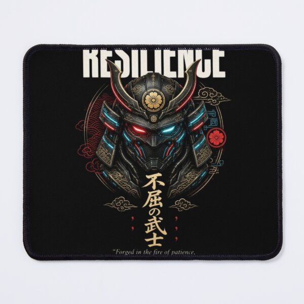 Item preview, Resilience Cyberpunk Samurai Helmet Aesthetic Tee designed and sold by RajaArtDesign.