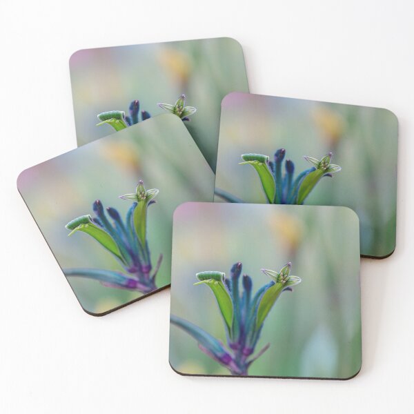 Item preview, Blue Masquerade Kangaroo Paw  Anigozanthos Macro - Fine Art PhotographyPrint designed and sold by MinzMarchStudio.