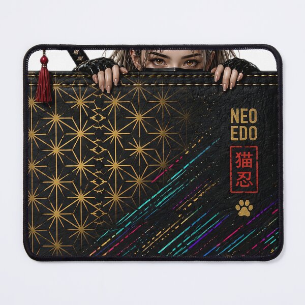 Item preview, Cat Kunoichi Japanese Pocket Design designed and sold by Neo Edo Studio.