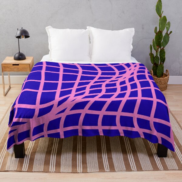 Item preview, Pink Purple Warped Grid Optical Illusion designed and sold by jianina-alondra.