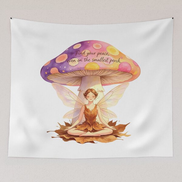 Item preview, Find Your Peace Even on the Smallest Perch — Mushroom Fairy designed and sold by Bondingbonding.