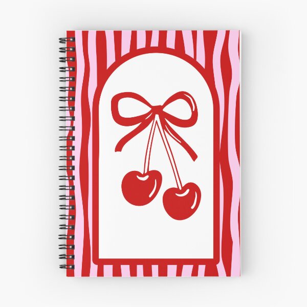 Item preview, Coquette Cherry Bow Retro Striped Design designed and sold by jianina-alondra.