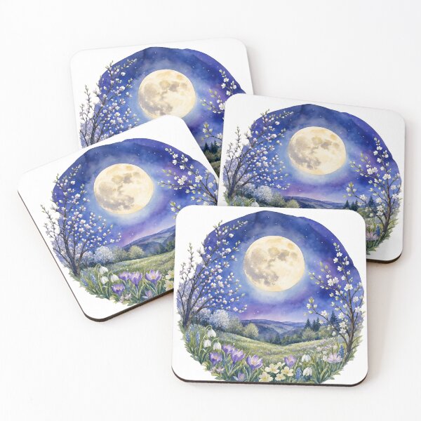 Item preview, watercolor night landscape designed and sold by introvertarts.