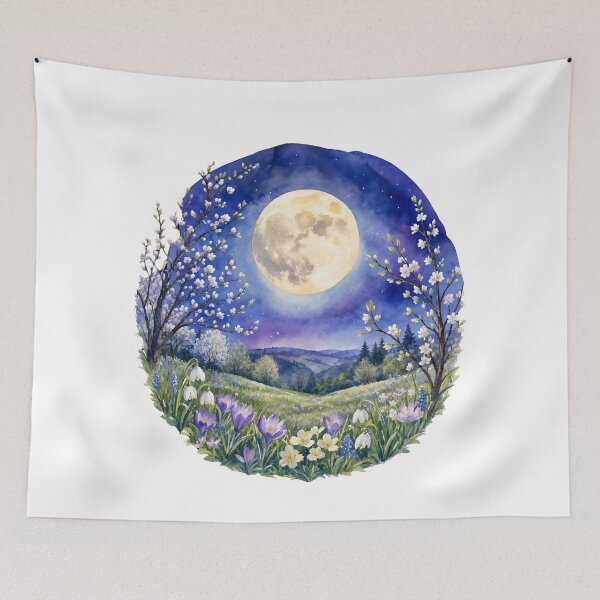 Item preview, watercolor night landscape designed and sold by introvertarts.
