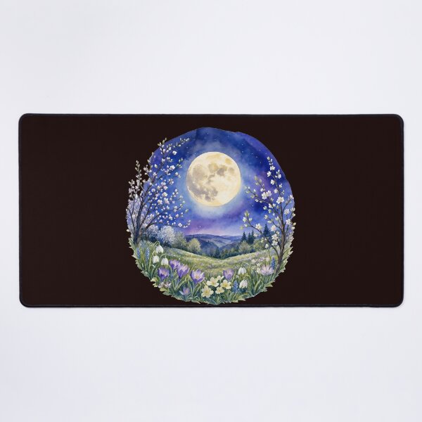 Item preview, watercolor night landscape designed and sold by introvertarts.