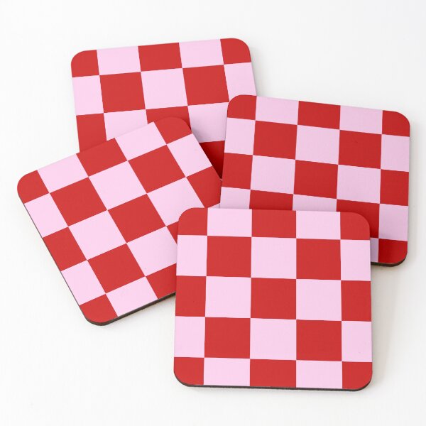 Item preview, Red Pink Checkerboard Retro Checkered Pattern designed and sold by jianina-alondra.
