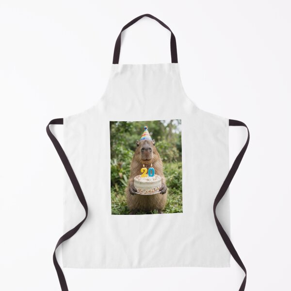 Item preview, Capybara 20th birthday cute adorable cake party baby kawaii designed and sold by CheeseBlueprint.