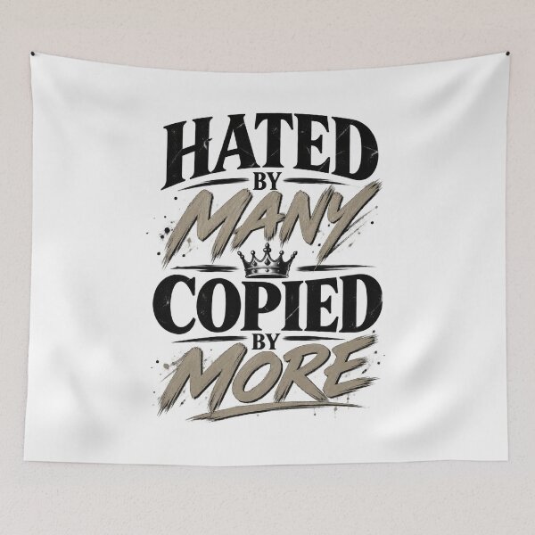 Item preview, Hated By Many Copied By More Bold Quote designed and sold by OddMuseLab.