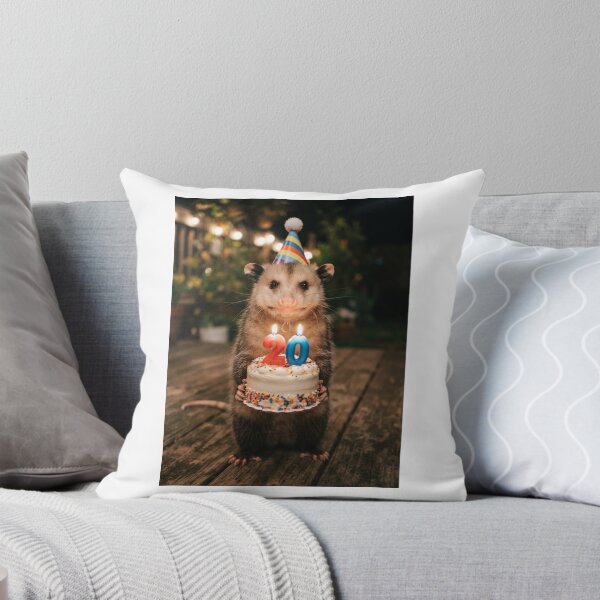 Item preview, Opossum 20th birthday cute adorable cake party baby kawaii designed and sold by CheeseBlueprint.