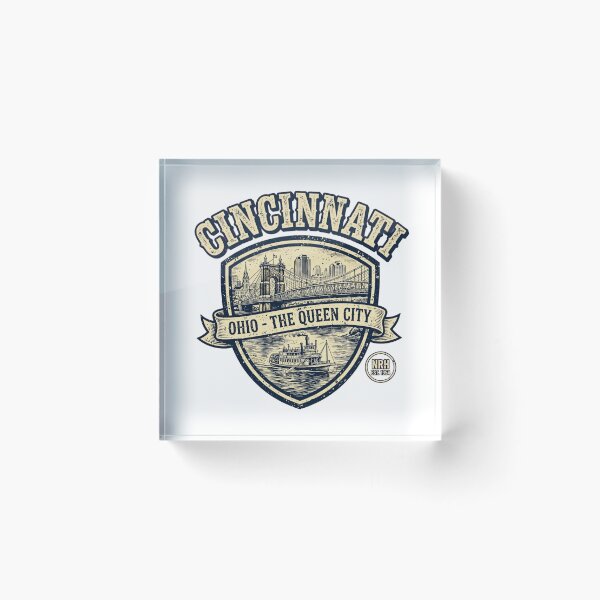 Item preview, Cincinnati Ohio The Queen City Vintage Shield designed and sold by Normandy Road Heritage.