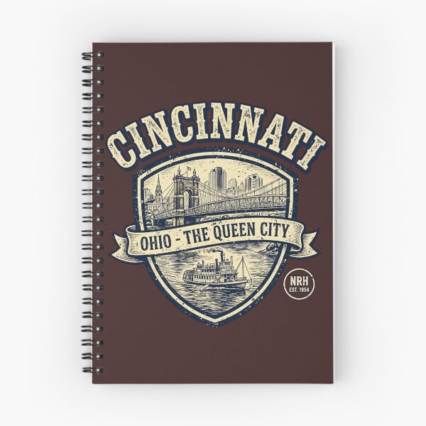 Item preview, Cincinnati Ohio The Queen City Vintage Shield designed and sold by Normandy Road Heritage™ - Vintage Garage Art.