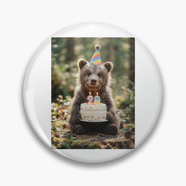 Item preview, Bear 20th birthday cute adorable cake party baby kawaii designed and sold by CheeseBlueprint.