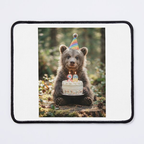 Item preview, Bear 20th birthday cute adorable cake party baby kawaii designed and sold by CheeseBlueprint.