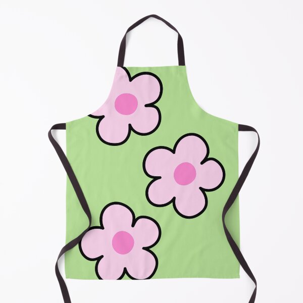 Item preview, Pink Retro Flowers on Green Background designed and sold by jianina-alondra.