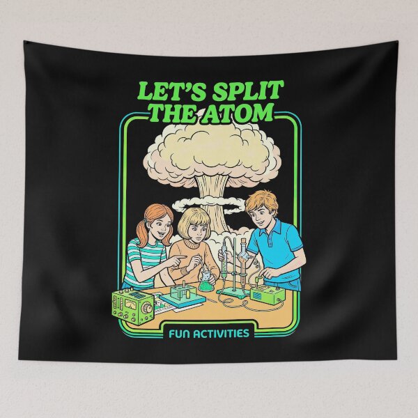 Item preview, Let's Split The Atom Funny Physics Nuclear Energy Book Cover designed and sold by GrandeDuc.