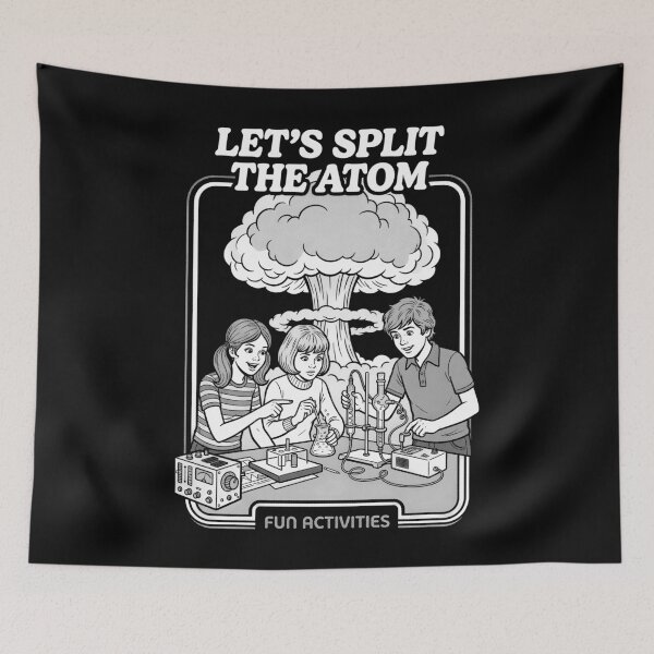 Item preview, Let's Split The Atom Funny Physics Nuclear Energy Book Cover designed and sold by GrandeDuc.