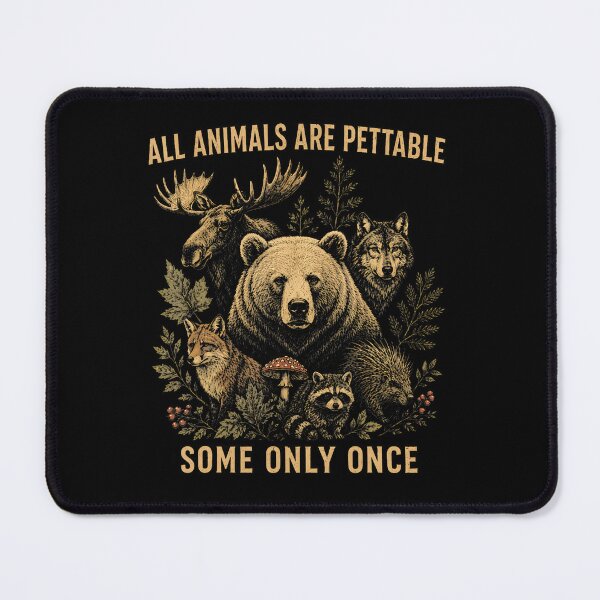 Item preview, All Animals Are Pettable Funny Animal Lover Retro Nature designed and sold by HaytamShop.