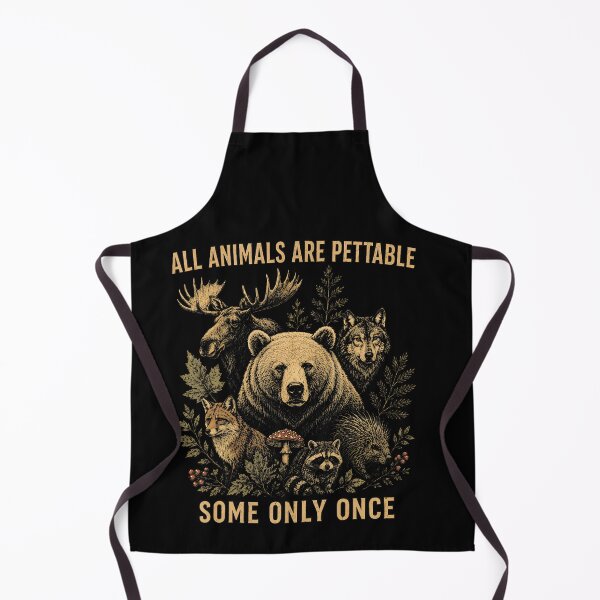 Item preview, All Animals Are Pettable Funny Animal Lover Retro Nature designed and sold by HaytamShop.