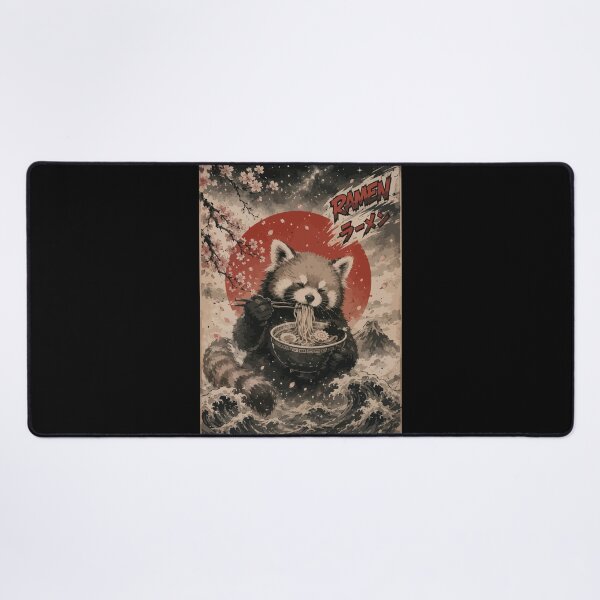 Item preview, Red Panda Ramen Sumie Japanese Vintage designed and sold by TomFrontierArt.