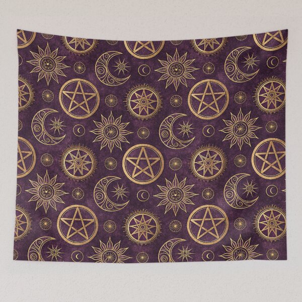 Item preview, Gold Celestial Sun Moon Pentacle Pattern designed and sold by brianj335.