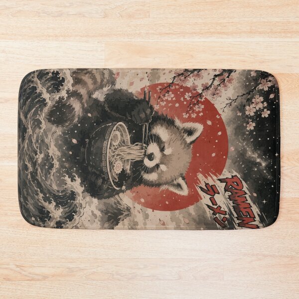 Item preview, Red Panda Ramen Sumie Japanese Vintage designed and sold by TomFrontierArt.
