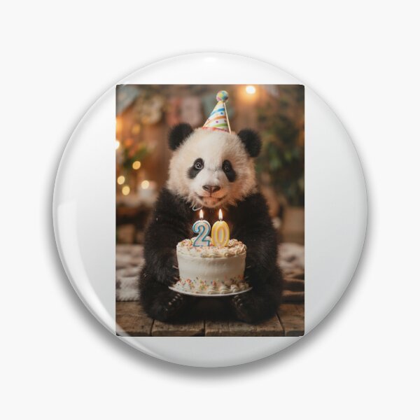 Item preview, Panda 20th birthday cute adorable cake party baby kawaii designed and sold by CheeseBlueprint.