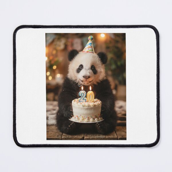 Item preview, Panda 20th birthday cute adorable cake party baby kawaii designed and sold by CheeseBlueprint.
