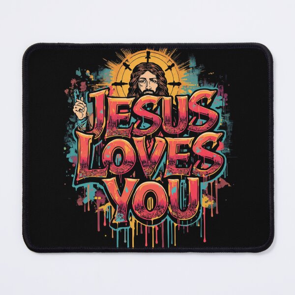Item preview, Jesus Loves You – Urban Graffiti Street Art | Bold Christian Faith Design designed and sold by Wesli.