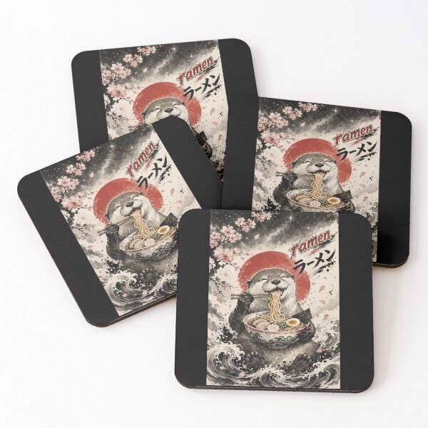 Item preview, Otter Ramen Sumie Japanese Vintage designed and sold by TomFrontierArt.