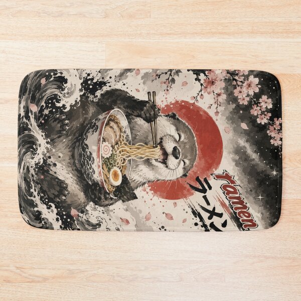Item preview, Otter Ramen Sumie Japanese Vintage designed and sold by TomFrontierArt.