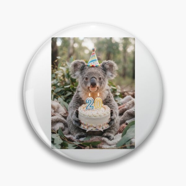 Item preview, Koala 20th birthday cute adorable cake party baby kawaii designed and sold by CheeseBlueprint.