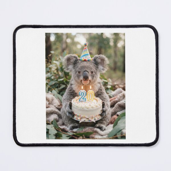 Item preview, Koala 20th birthday cute adorable cake party baby kawaii designed and sold by CheeseBlueprint.